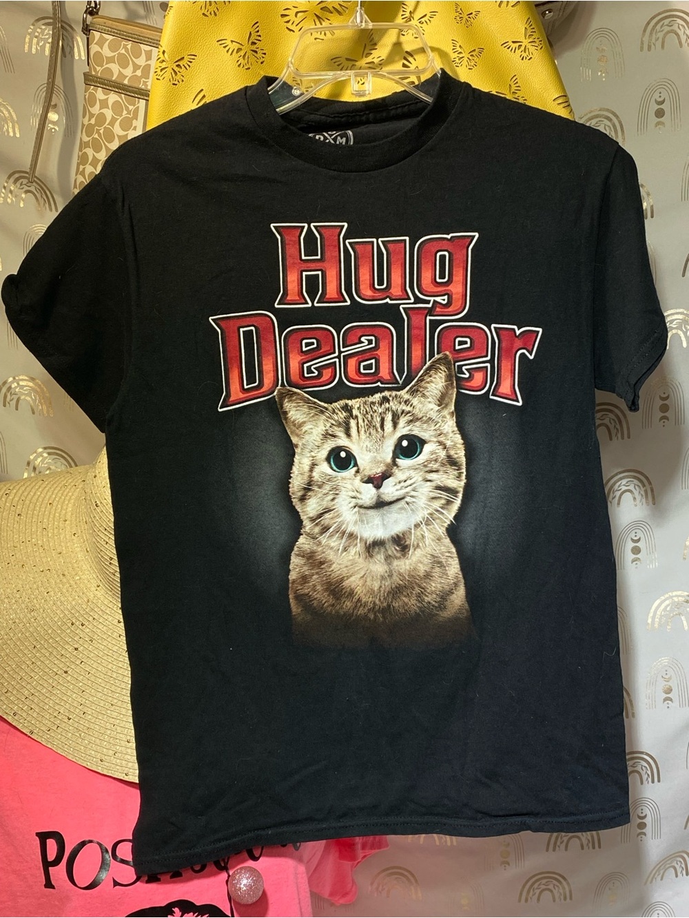 Hug Dealer Cat Tee - Black